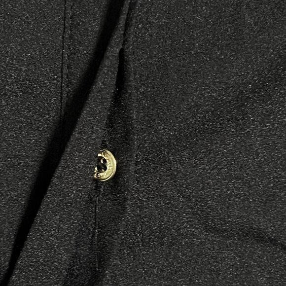 Calvin Klein Layered Blouse Women’s XL Button Up Shirt Black Roll Tab NWOT - Picture 12 of 12